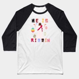 He Is Rizzin Funny colorful Easter Baseball T-Shirt